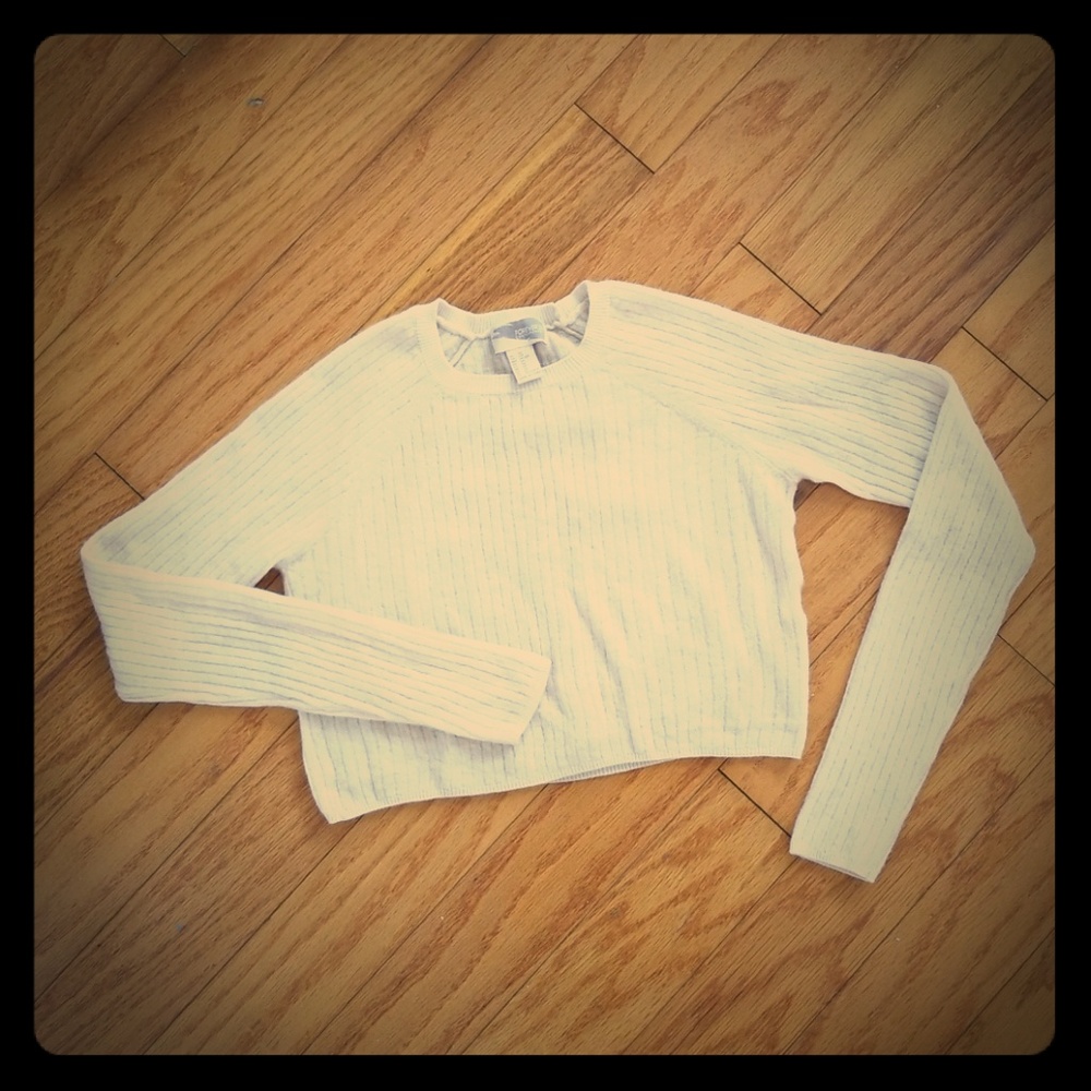 Forever 21 Ribbed Knit Long Sleeve Crop Top XS